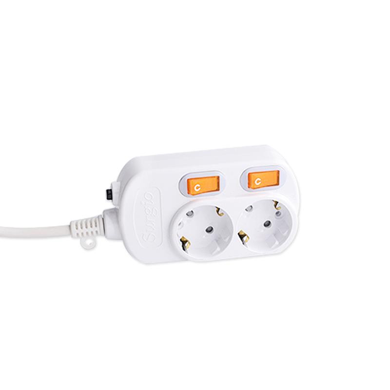 Ikke-giftige og lugtløse 2 forretninger EU Standard Socket med uafhængig switch Ikke-giftige og lugtløse 2 forretninger EU Standard Socket med uafhængig switch