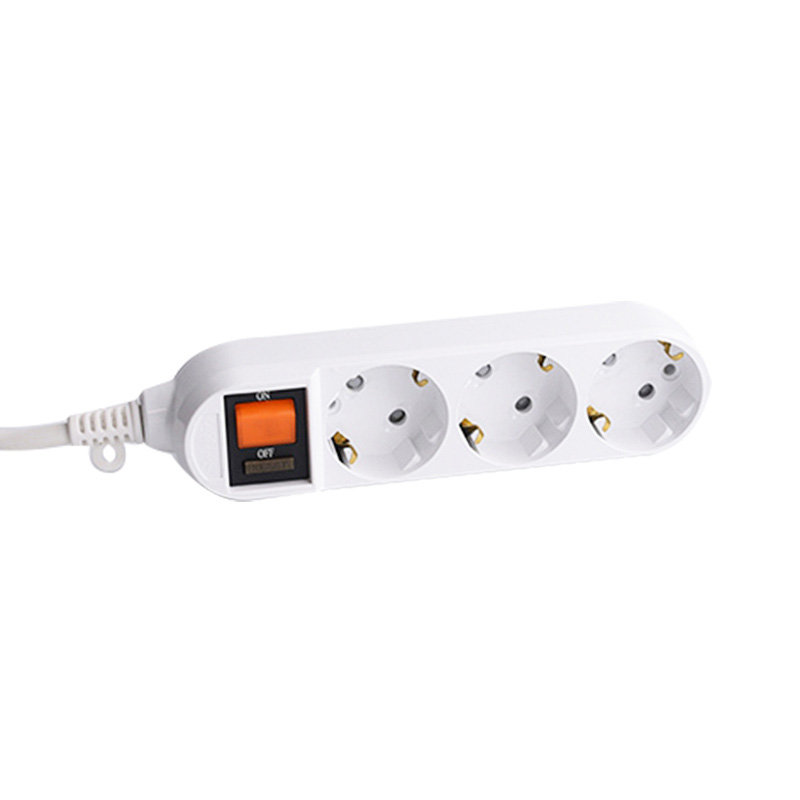 FireProof PC Shell 3 Outlets EU Standard Socket med overbelastningsbeskyttelseskontakt FireProof PC Shell 3 Outlets EU Standard Socket med overbelastningsbeskyttelseskontakt